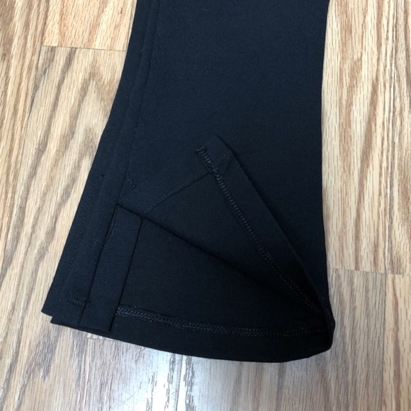 Vince Pull On Black Stretch Pants Size Small Flare Leg with Slit 106730 - Picture 11 of 14